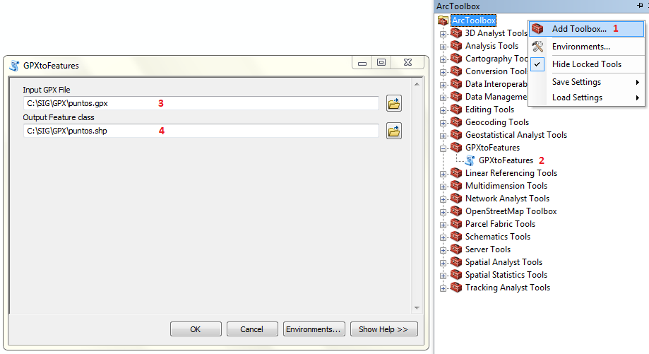 Convert GPX to SHP in ArcGIS 10