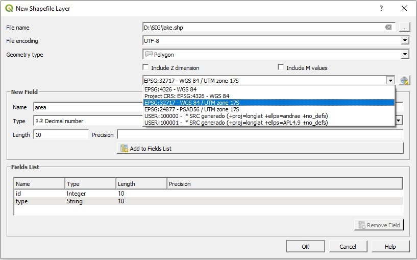 New shapefile layer qgis 3