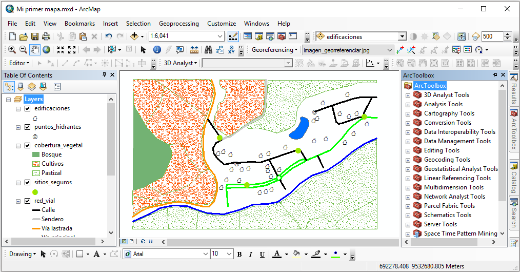 Overview of the ArcMap application